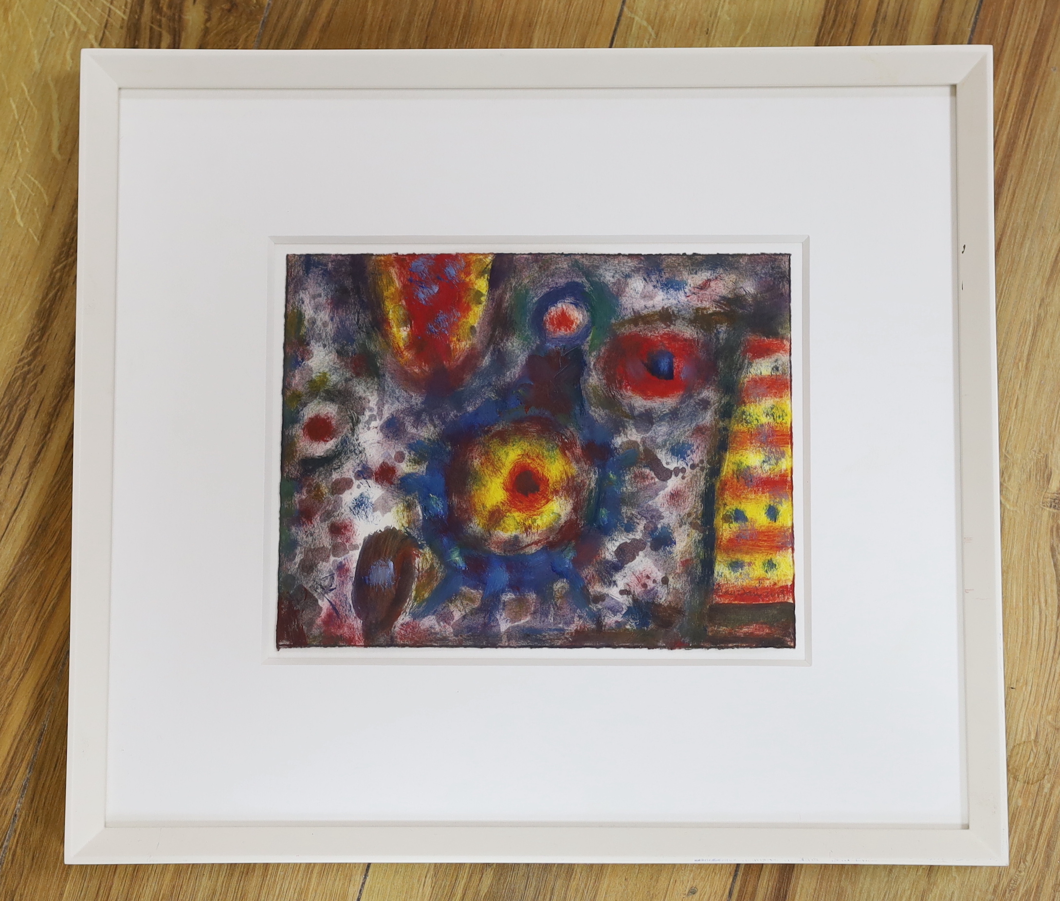 Alan Davie (Scottish,1920-2014), abstract mixed media, 'Night Blossoming', signed and dated 2013, 23 x 18cm